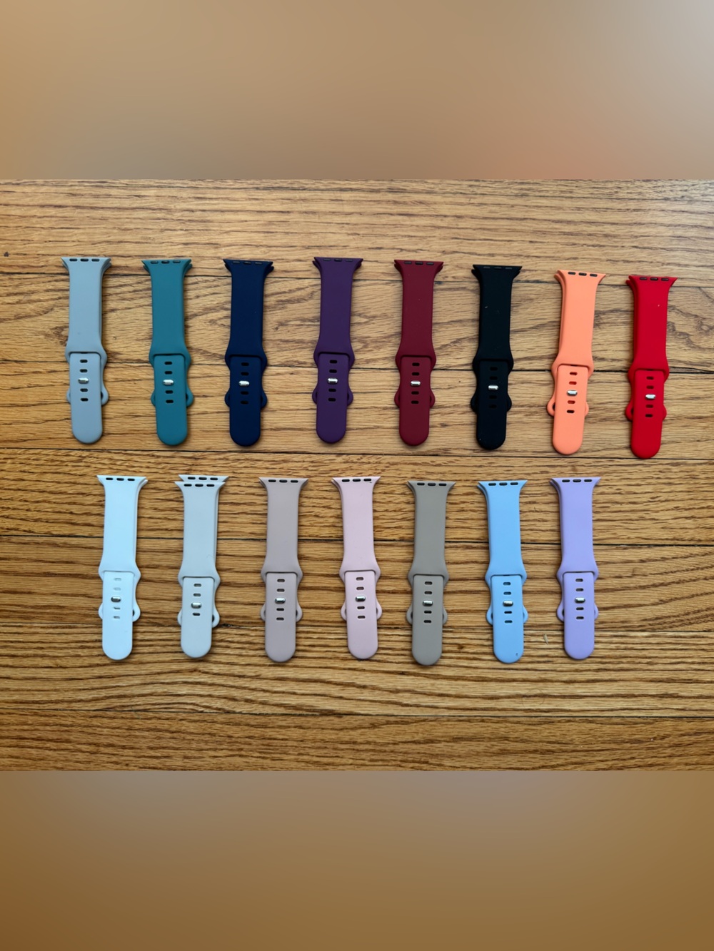 15 Silicone Apple Watch Bands - Fits 38-42 mm Multi-Color Pack